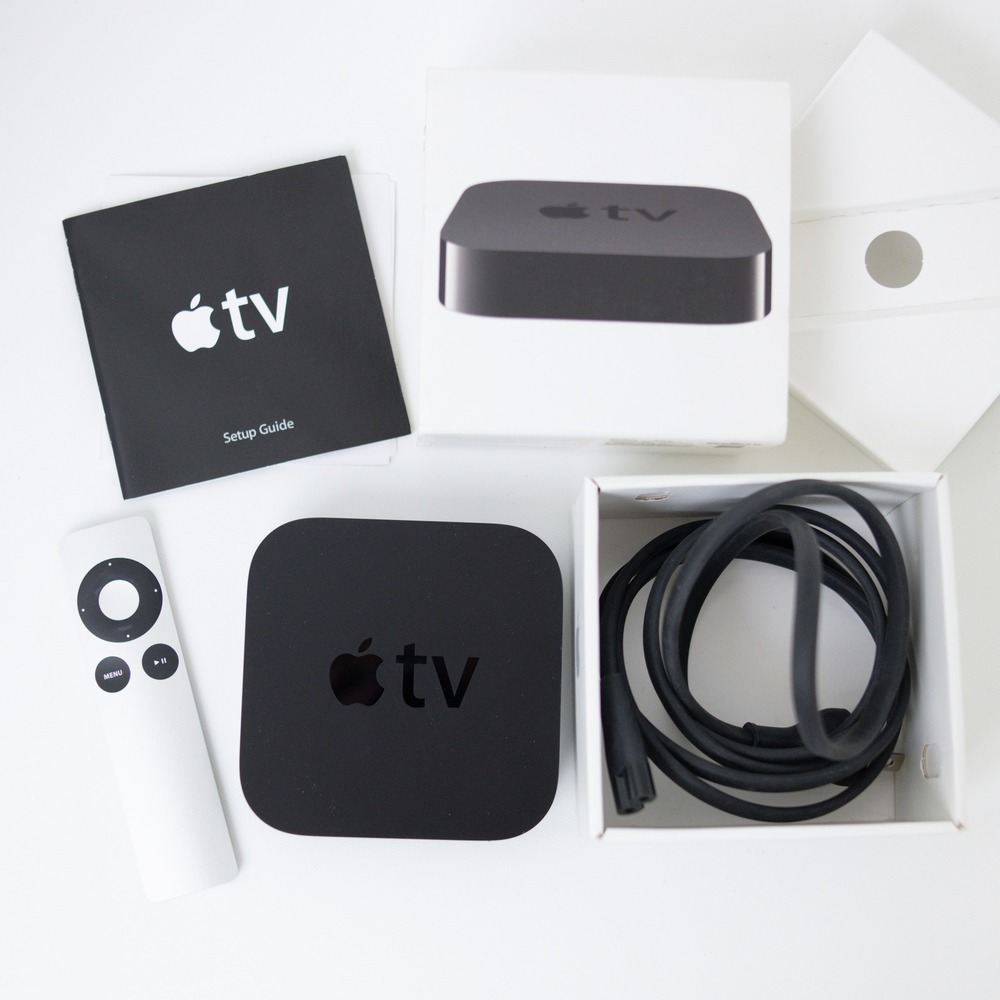 Apple TV 3rd Gen A1469 MD199LL/A Media Streamer 1080p HD Remote Power Box Tested